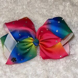 JoJo Siwa large multicolored rainbow bow